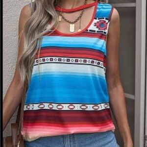Colorful Sleeveless Top